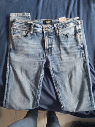Pantalón Jack & Jones Mujer Talla S Azul