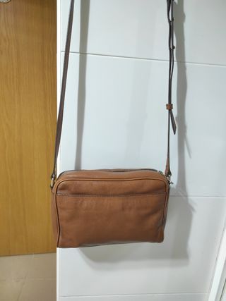 Bolso bandolera de cuero multicolor