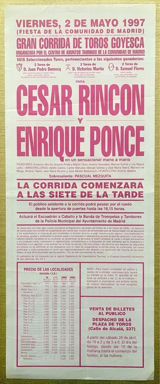 CARTEL DE LA GOYESCA DE 1997