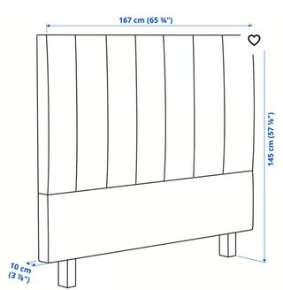 Cabecero de cama tapizado gris