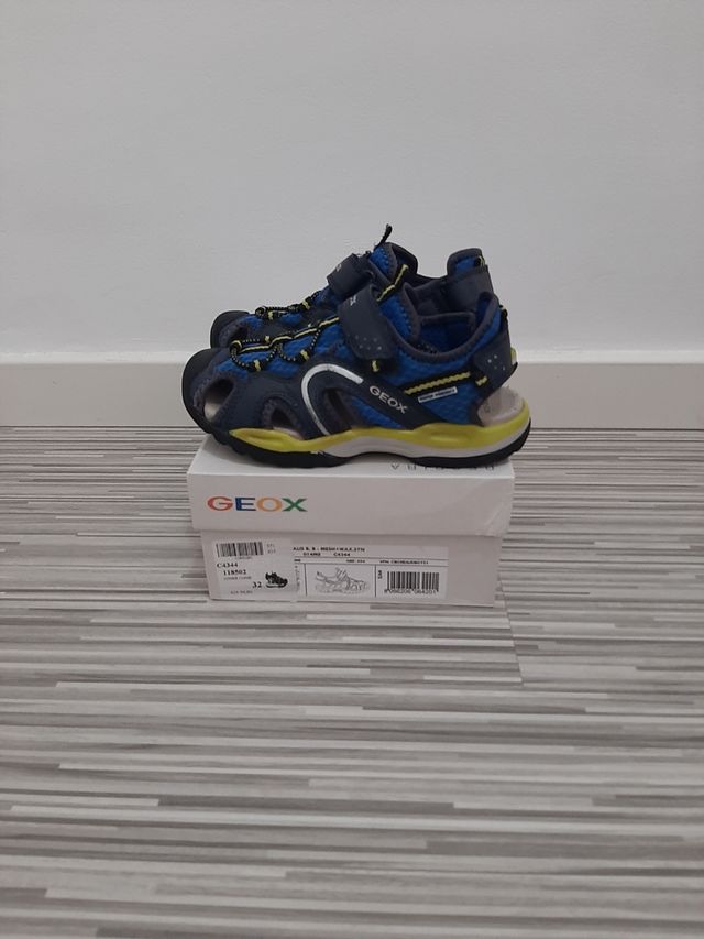 Sandalias Geox niño azul y amarillo