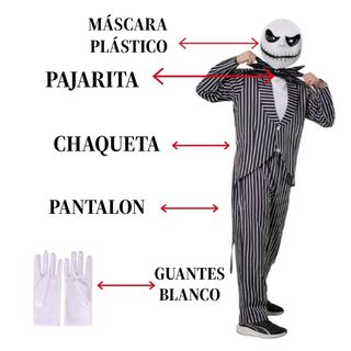 Disfraz Jack Skellington Traje Hombre Talla M-L-XL