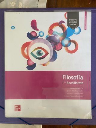 Libro Filosofía 1.º Bachillerato 