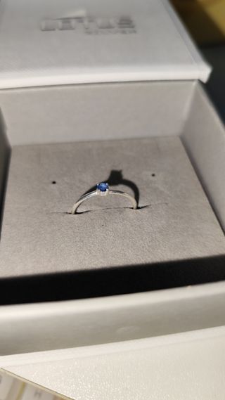 Anillo Plata con Piedra Azul