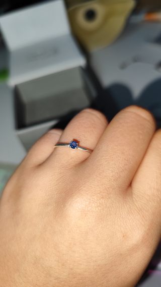 Anillo Plata con Piedra Azul