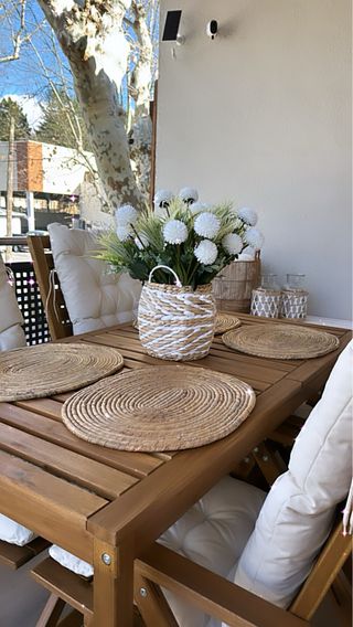 Conjunto Mesa y Sillas Terraza Madera