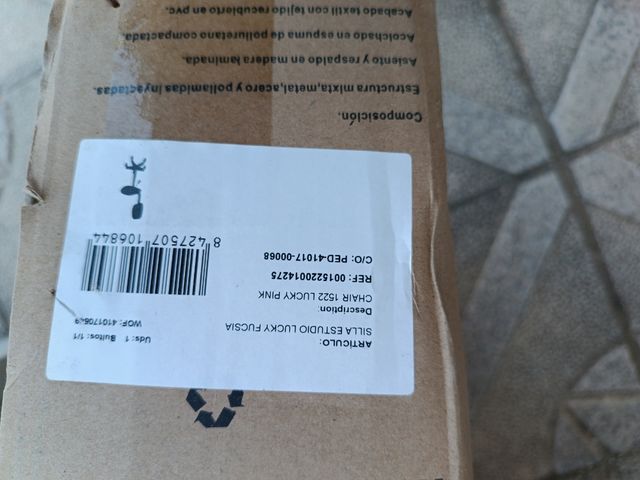 Silla de estudio LUCKY rosa