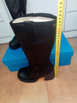 Botas Mustang Piel Talla 36 Negras