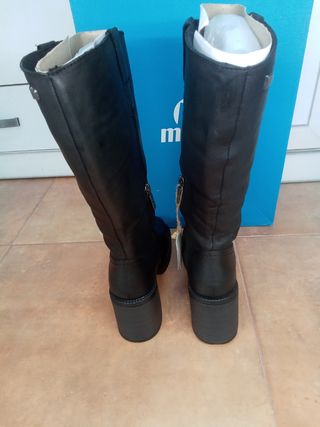 Botas Mustang Piel Talla 36 Negras