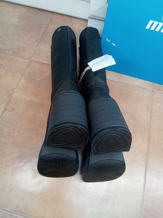 Botas Mustang Piel Talla 36 Negras
