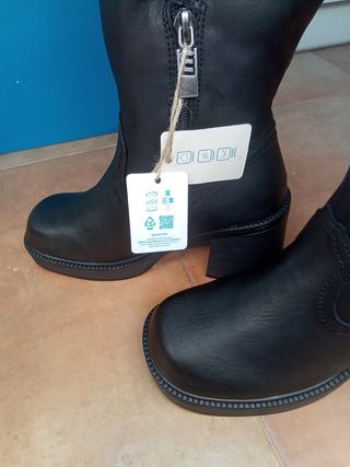 Botas Mustang Piel Talla 36 Negras