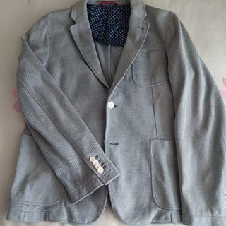 Americana de algodón azul grisáceo Talla M