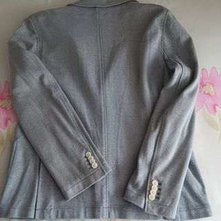 Americana de algodón azul grisáceo Talla M
