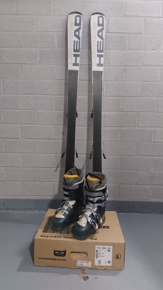Conjunto esquí Head + botas Salomon Talla 24.5, 