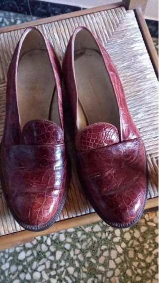 Zapatos de piel marrones estilo años 70 (EEUU)