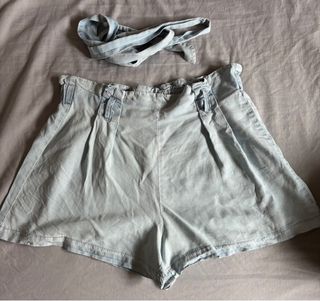 Falda pantalón vaquera clara