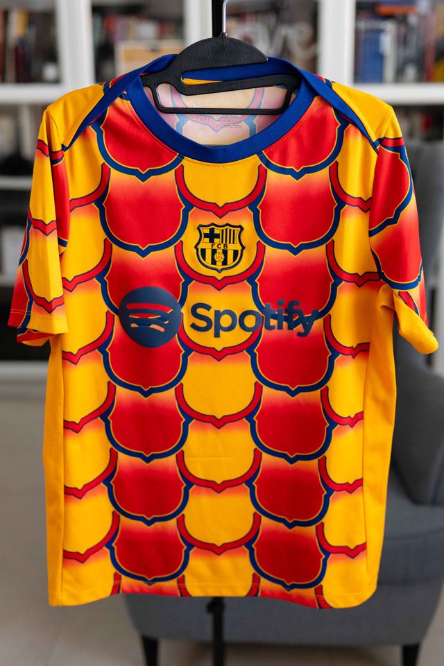 PRE-MATCH F.C. BARCELONA 2023-24 CAMISETA FUTBOL M