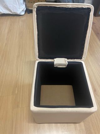 Puf baúl beige
