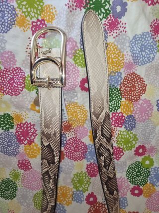 Cinturón Guess Beige y Plateado