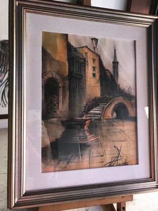 Quadro carboncino Venezia