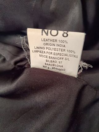 Chaqueta de cuero genuino negro