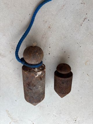 Plomadas de construcción vintage , grande y Medina