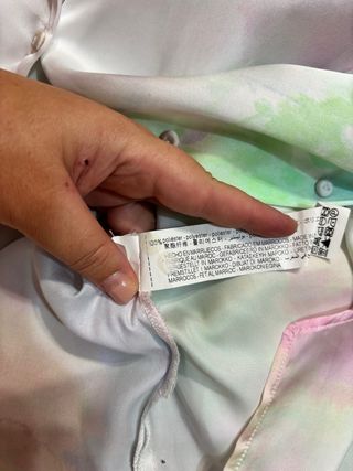 Camisa Zara Multicolor Talla M satinada