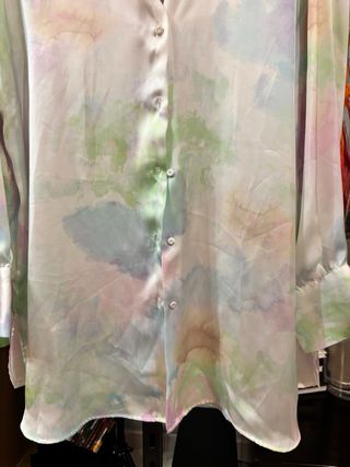Camisa Zara Multicolor Talla M satinada