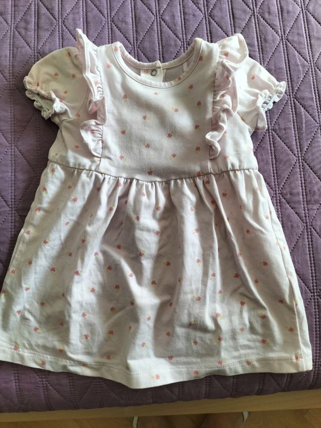 Vestito neonata rosa con fiori