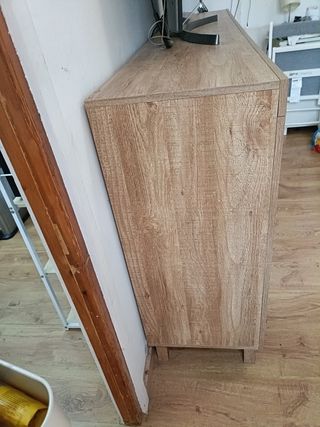 Aparador 2m madera blanco y marrón