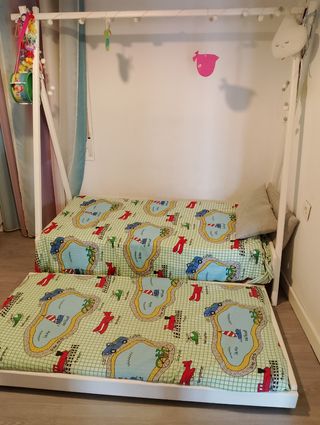 Cama nido infantil 70x140cm + colchones