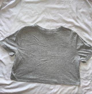 Camiseta corta gris Zara PARIS