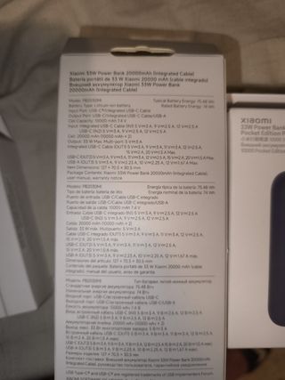 Xiaomi Power Bank 20000mAh 33W