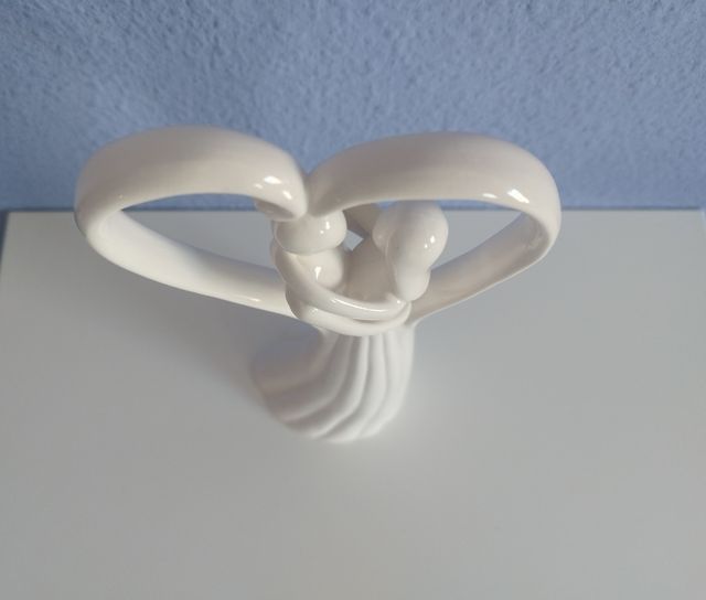 Figura Novios Corazón Porcelana