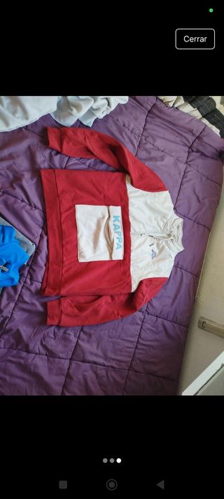 Sudadera Kappa Roja y Blanca
