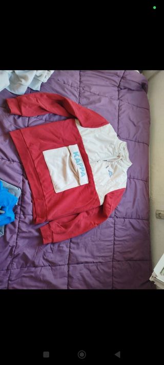 Sudadera Kappa Roja y Blanca
