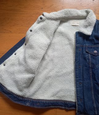 Chaqueta vaquera con borreguito de mujer talla L