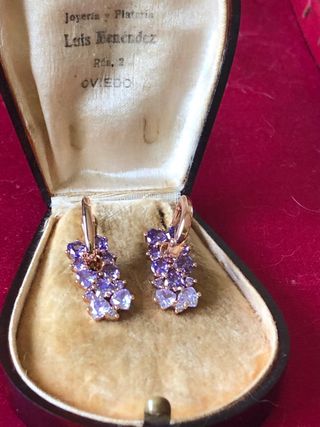 Conjunto Colgante con cadena Pendientes y Anillo 