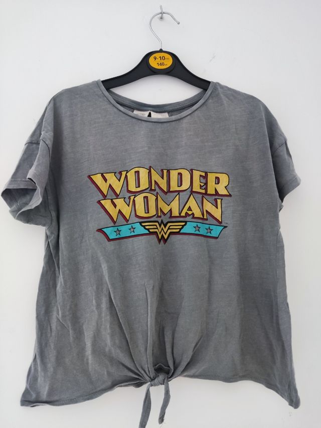 Camiseta Wonder Woman gris 140cm