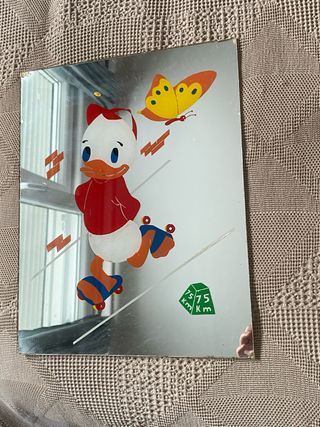 Espejo Disney Patos Pintado a Mano 33x16cm