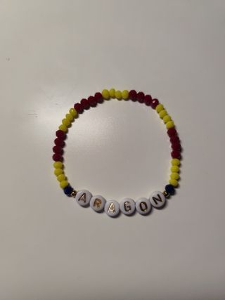 Pulsera Aragón cuentas rojas y amarillas
