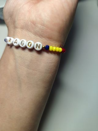 Pulsera Aragón cuentas rojas y amarillas