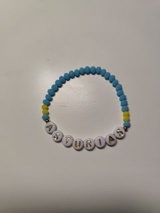 Pulsera Asturias con cuentas de cristal y acero in