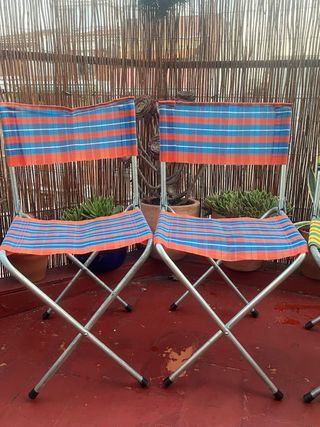 4 Sillas Plegables Camping