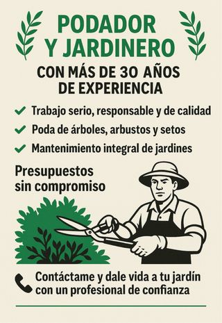 Oficial de poda y Jardinero