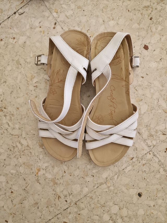 Sandalias Panamá Jack Blancas Talla 38