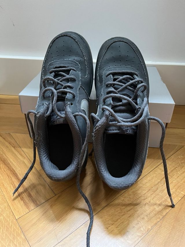 Nike Air Force 1 Negro / Gris antracita