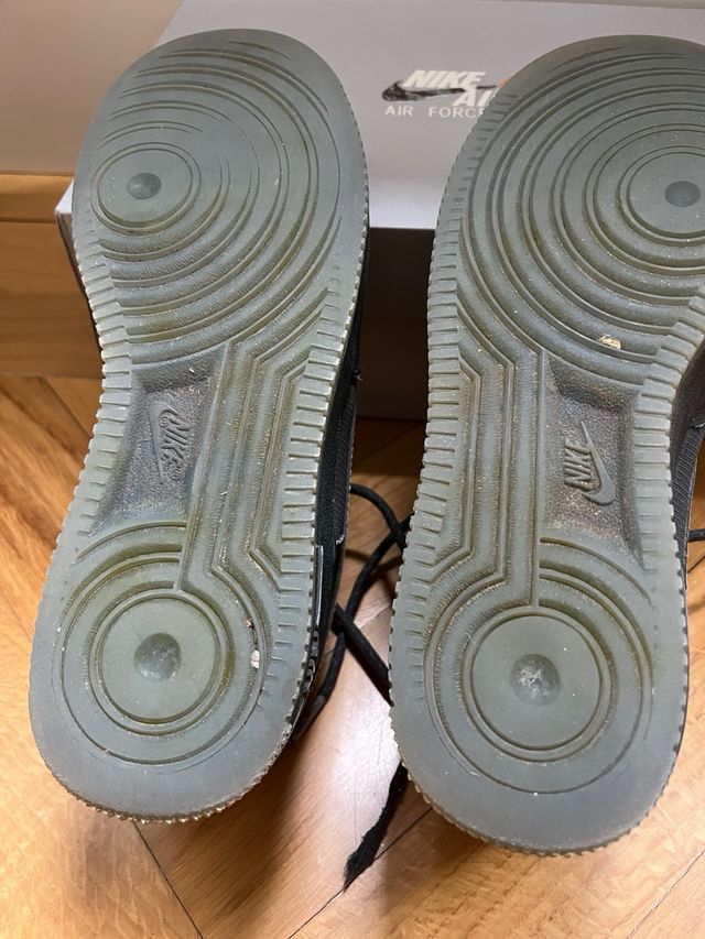 Nike Air Force 1 Negro / Gris antracita