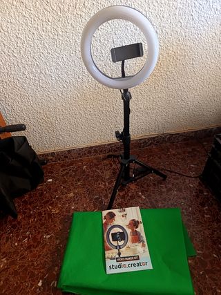 Aro de luz selfie con trípode y soporte móvil