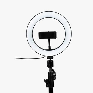 Aro de luz selfie con trípode y soporte móvil